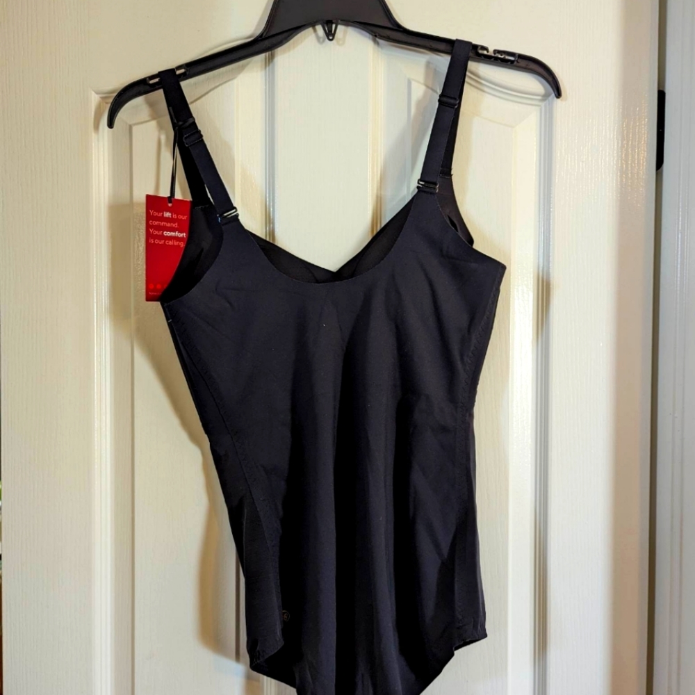 NEW NWT Honeylove Lift Wear Tank Bodysuit Shapewear Plus Size Women's XL black